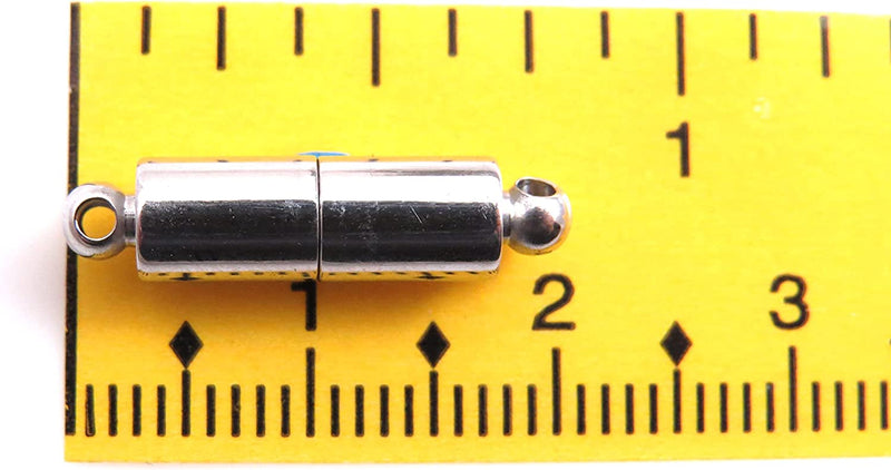 10pcs Acier inoxydable Magnetic Tubular Clasps 12x4mm, 10 pièces par sac