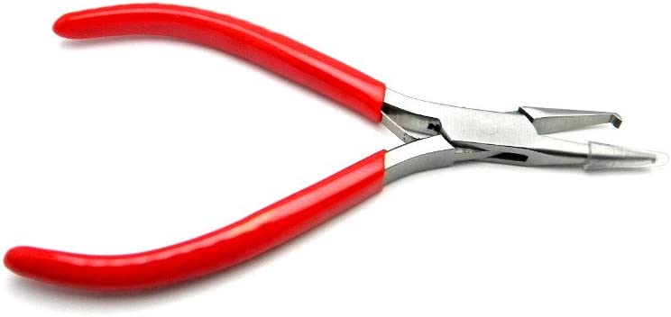 Double ring pliers with spring, 5" long