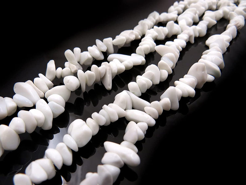 Milky Jade Chips Semi-precious stone, 2 strings 32" each, beads irregular size 4 to 7mm