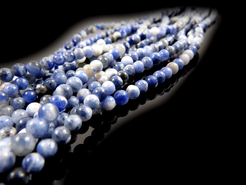 170 beads Semi-precious Sodalite 4mm round (Sodalite 4mm 2 strings-170 beads)