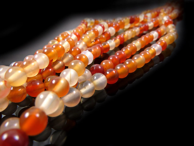 60 beads Carnelian Semi-precious stones 6mm round (Carnelian 6mm 1 string of 60 beads)
