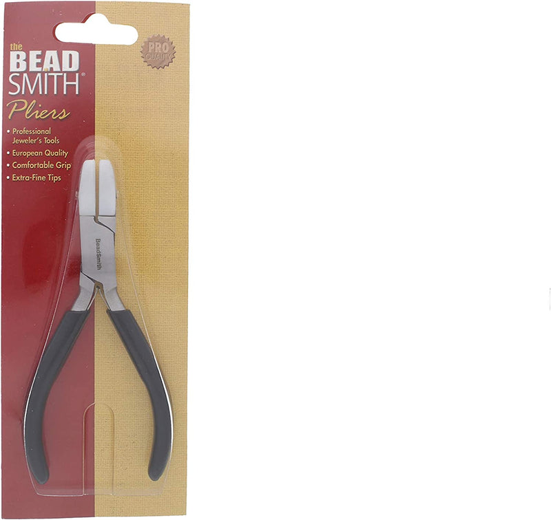 Double Jaw Nylon Flat Tongs, 120mm Black Handle - PL566 by Beadsmith