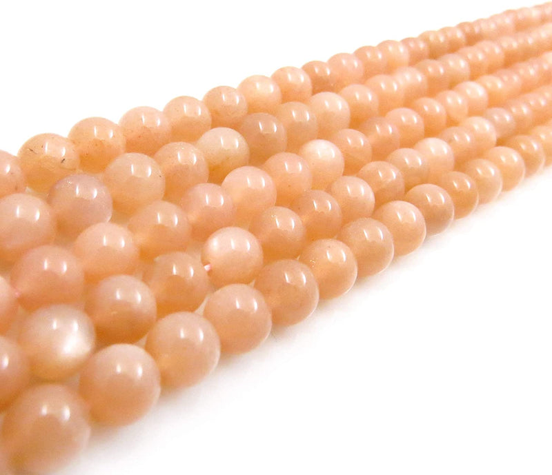 Sunstone Semi-precious stones 6mm round, 60 beads/15" string (Sunstone 6mm 1 string of 60 beads)