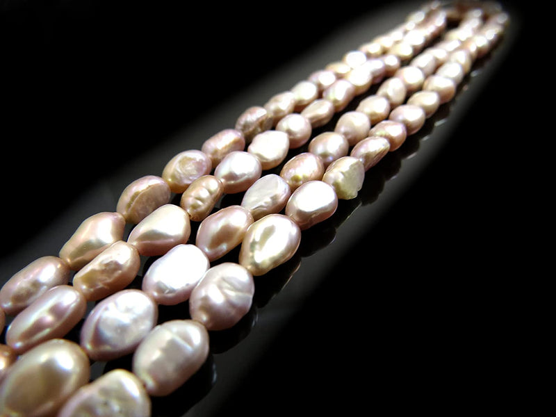 110pcs Natural Freshwater Pearls 4x7mm, Color Pink Purple