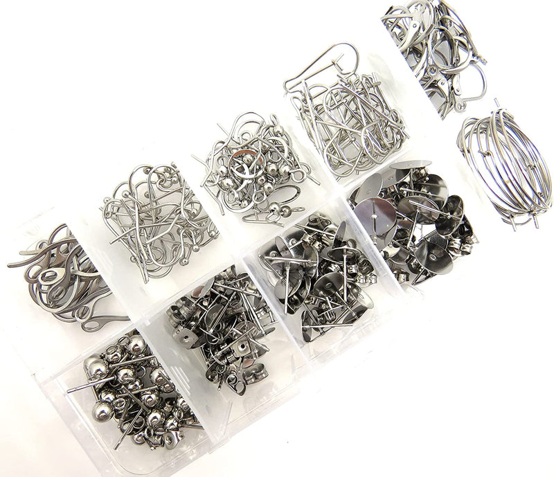Stainless Steel Earrings Collection Box, 90 pairs in 10 different designs