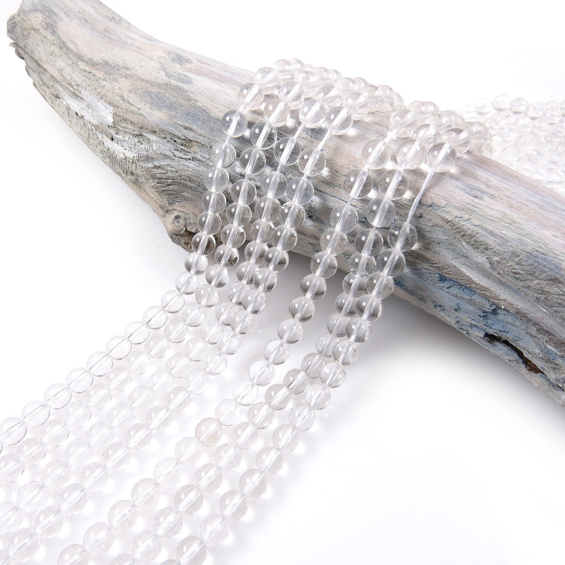 85 beads Semi-precious Crystal Quartz 4mm round (Crystal Quartz 4mm 1 string-85 beads)
