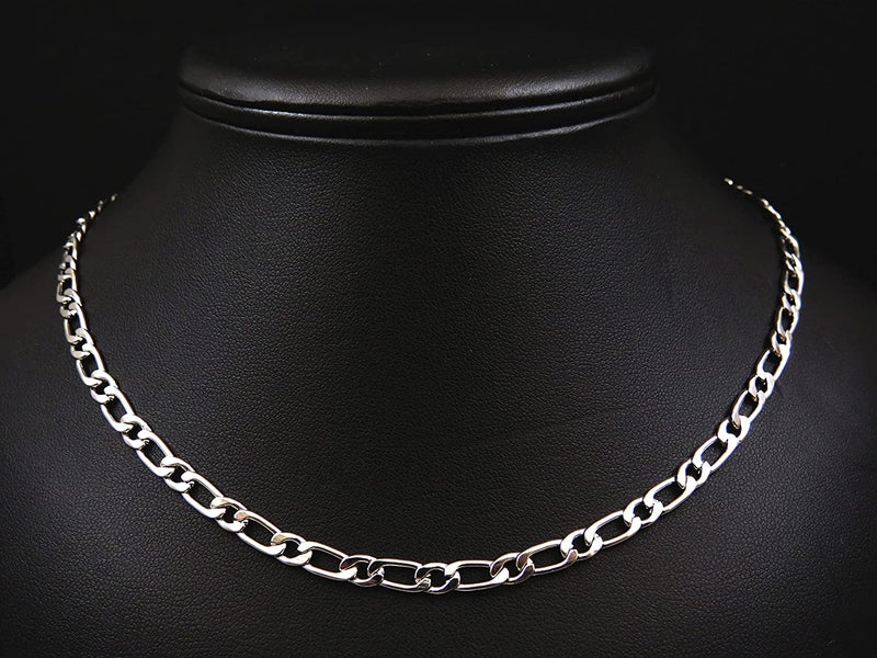 10m Stainless Steel Chain Figaro Curb 4.5x6.5mm-4.5x10mm
