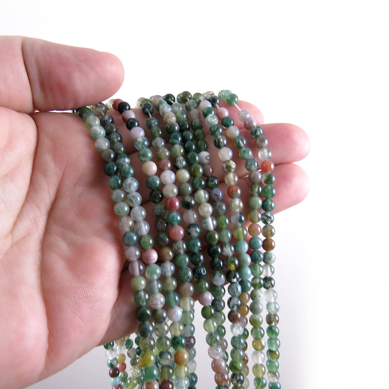 85 beads Fancy Jasper Semi-precious 4mm round (Fancy Jasper 4mm 1 string-85 beads)