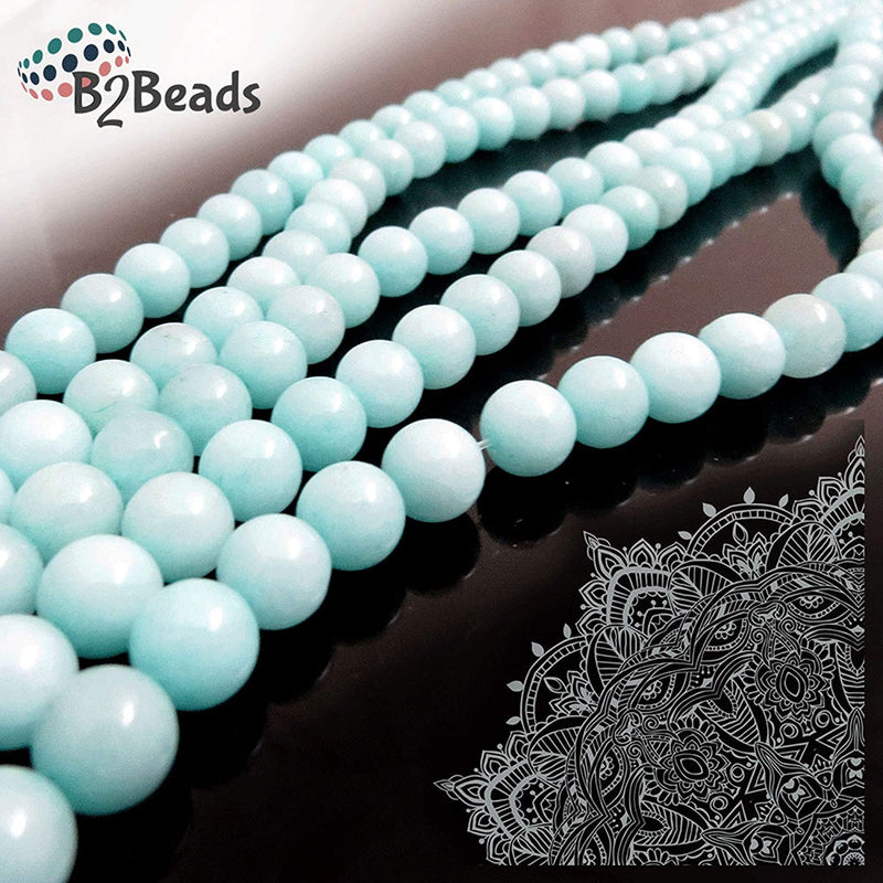 Amazon Jade Semi-precious stones 6mm round, 60 beads/15" rope (Amazon Jade 6mm 1 rope of 60 beads)