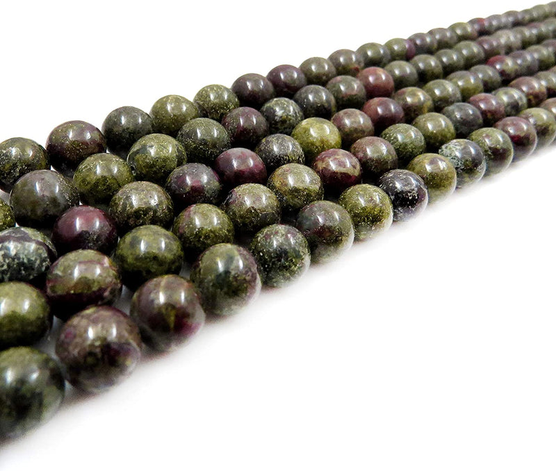 Jaspe Dragon Blood Pierres semi-précieuses 8mm rondes, 45 billes/15” corde (Dragon Blood Jasper 1 corde-45 billes)