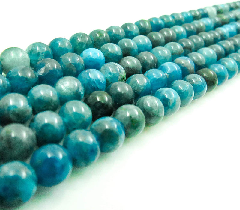 Apatite Semi-precious stones 6mm round, 60 beads/15" string (Apatite 6mm 1 string of 60 beads)