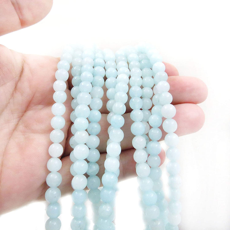 Amazon Jade Semi-precious stones 6mm round, 60 beads/15" rope (Amazon Jade 6mm 1 rope of 60 beads)