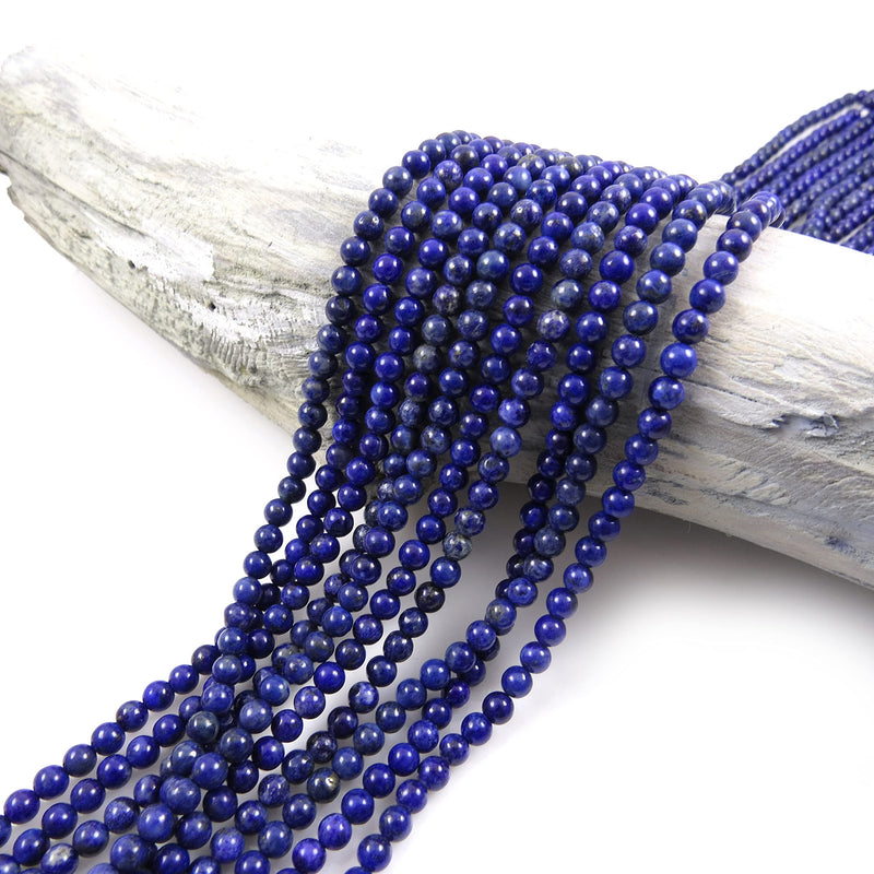 85 beads Semi-precious Lapis Lazuli 4mm round (Lapis Lazuli 4mm 1 string-85 beads)