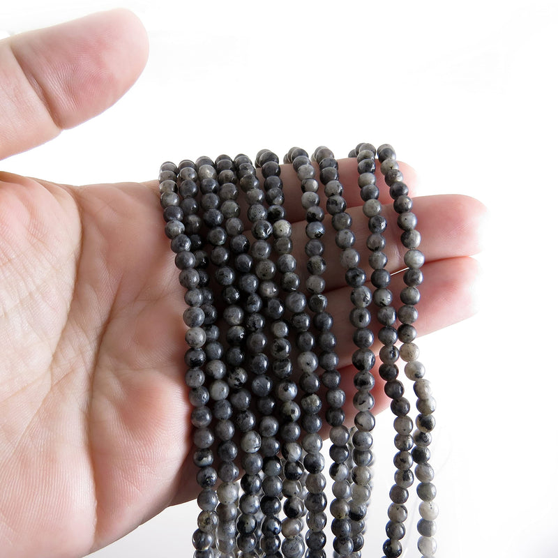 170 beads Lavakite Semi-precious 4mm round (Lavakite 4mm 2 strings-170 beads)