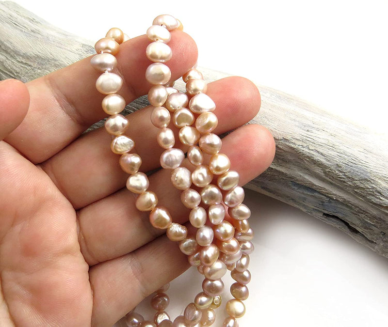 116pcs Natural Freshwater Pearls 5-7mm, Pink Purple Color
