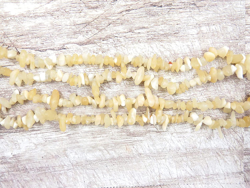 Calcite Honey Chips Semi-precious stone, 2 strings 32" each, beads irregular size 4 to 7mm