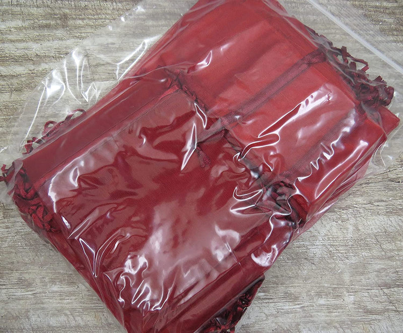 75 pcs Organza bags for jewelry, offered in 3 sizes 25 bags each, Red