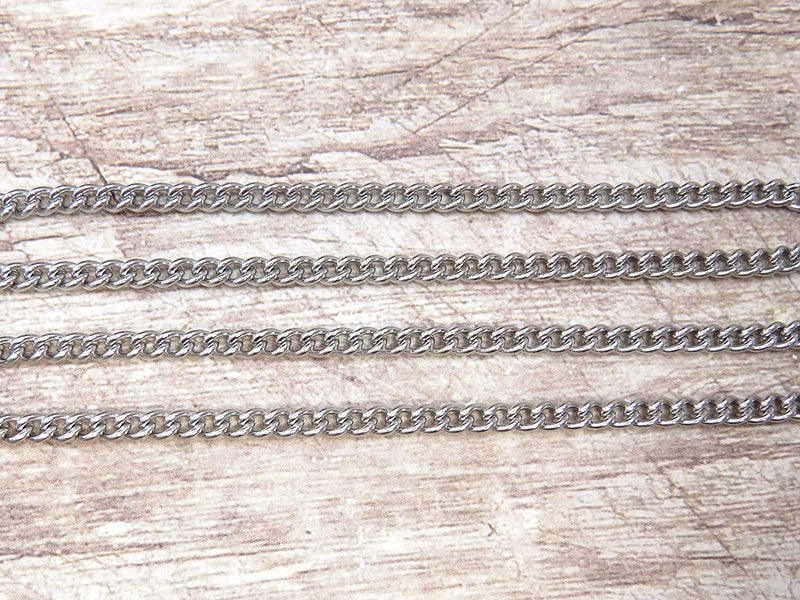 10m Stainless Steel Flat Curb Chain 4.2x5.2mm
