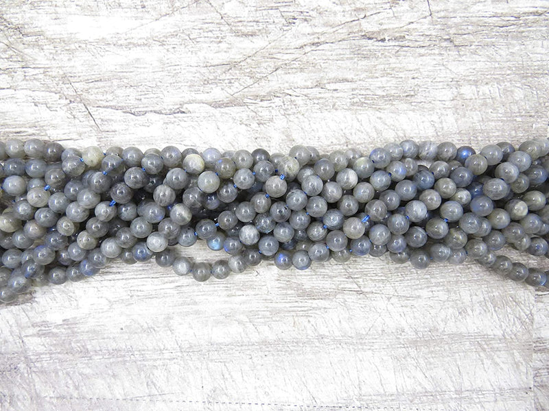 Labradorite Semi-precious stones 6mm round, 60 beads/15" string (Labradorite 6mm 1 string of 60 beads)