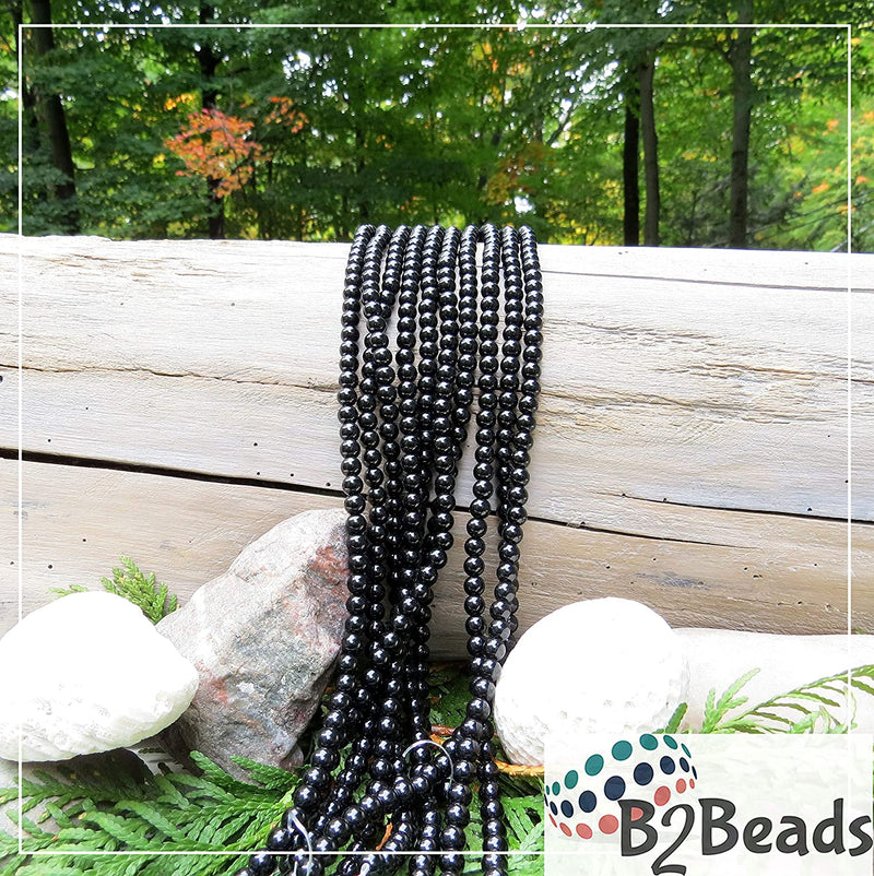 Blackstone Jasper 6mm round semi-precious stones, 60 beads/15" rope (Blackstone Jasper 6mm 1 rope of 60 beads)